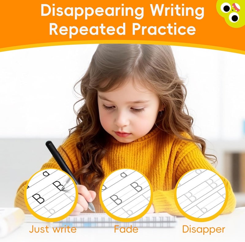 Timetome Magic Grooved Writing Practice, Large Grooved Handwriting Practice for Kids 5-7 8-10, Preschool Learning Activities, Tracing Books for Kids Ages 3-5, Preschool Workbook, Reusable Write Number Letter - Image 5